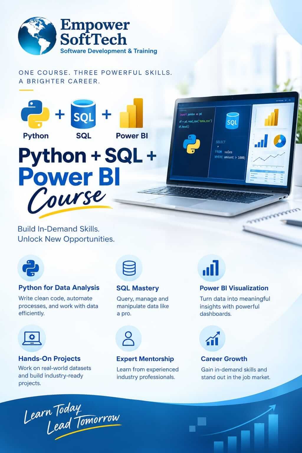 Read more about the article Python + SQL + Power BI Course